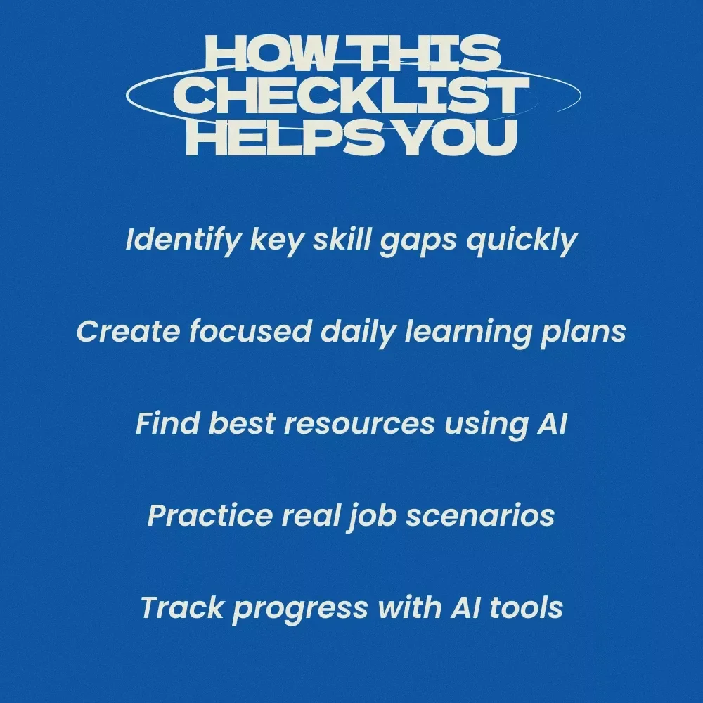 AI-Powered Checklist for Crafting Your New Job Learning Plan | How to Use AI to Build a Learning Plan for a New Job | Career Growth Digital Checklist