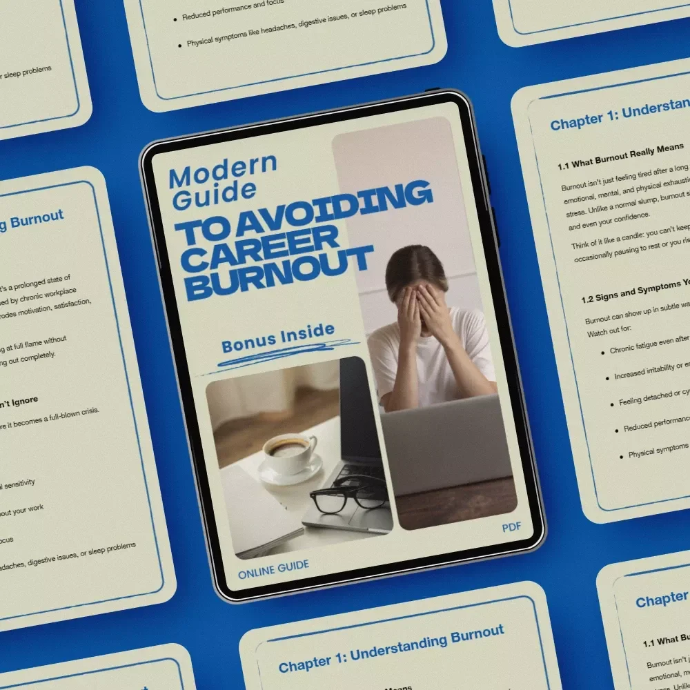 Modern Guide to Avoiding Career Burnout | Practical Guide on how to avoid burnout in your career | Work-Life Balance, Productivity, Energy Management Digital Download