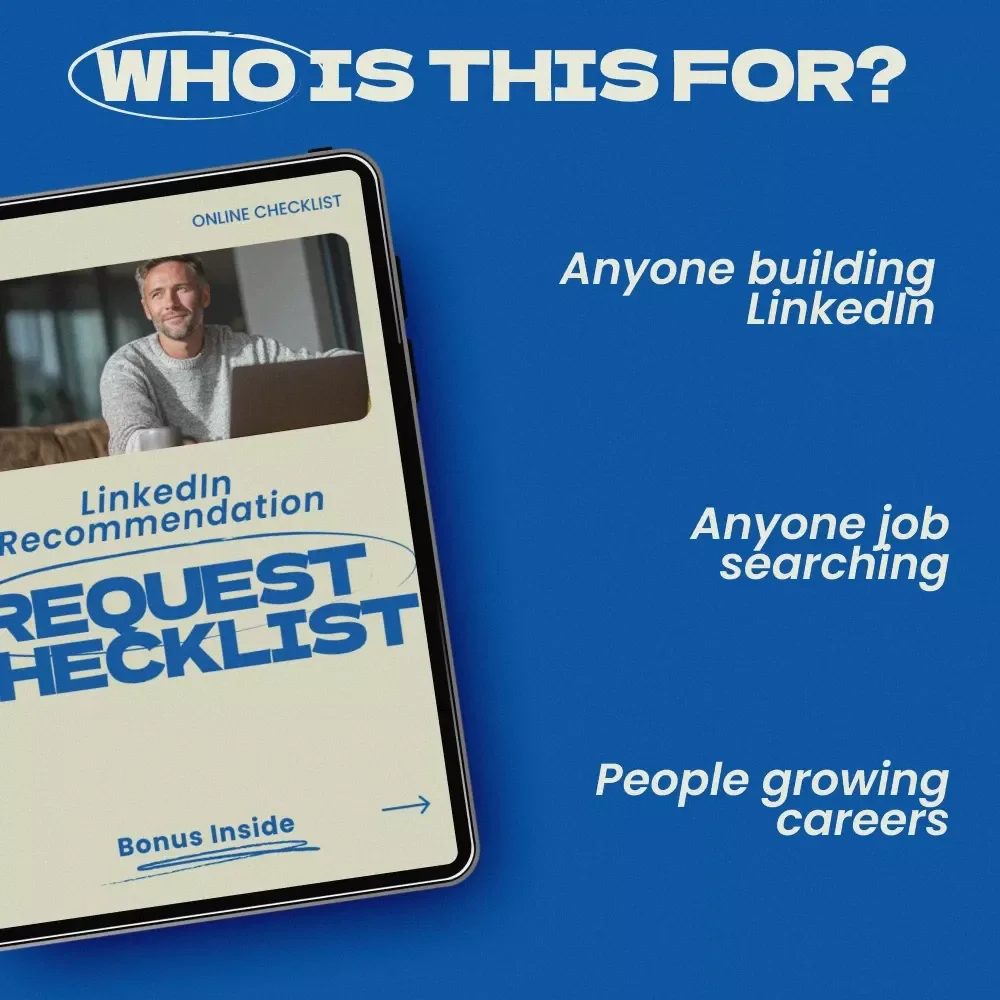 LinkedIn Recommendation Request Checklist – Professional Guide on How to Get Recommendations on LinkedIn, Career Branding & Networking Digital Download