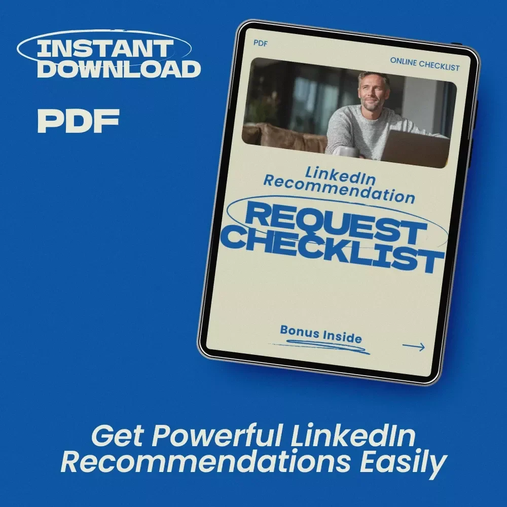 LinkedIn Recommendation Request Checklist – Professional Guide on How to Get Recommendations on LinkedIn, Career Branding & Networking Digital Download