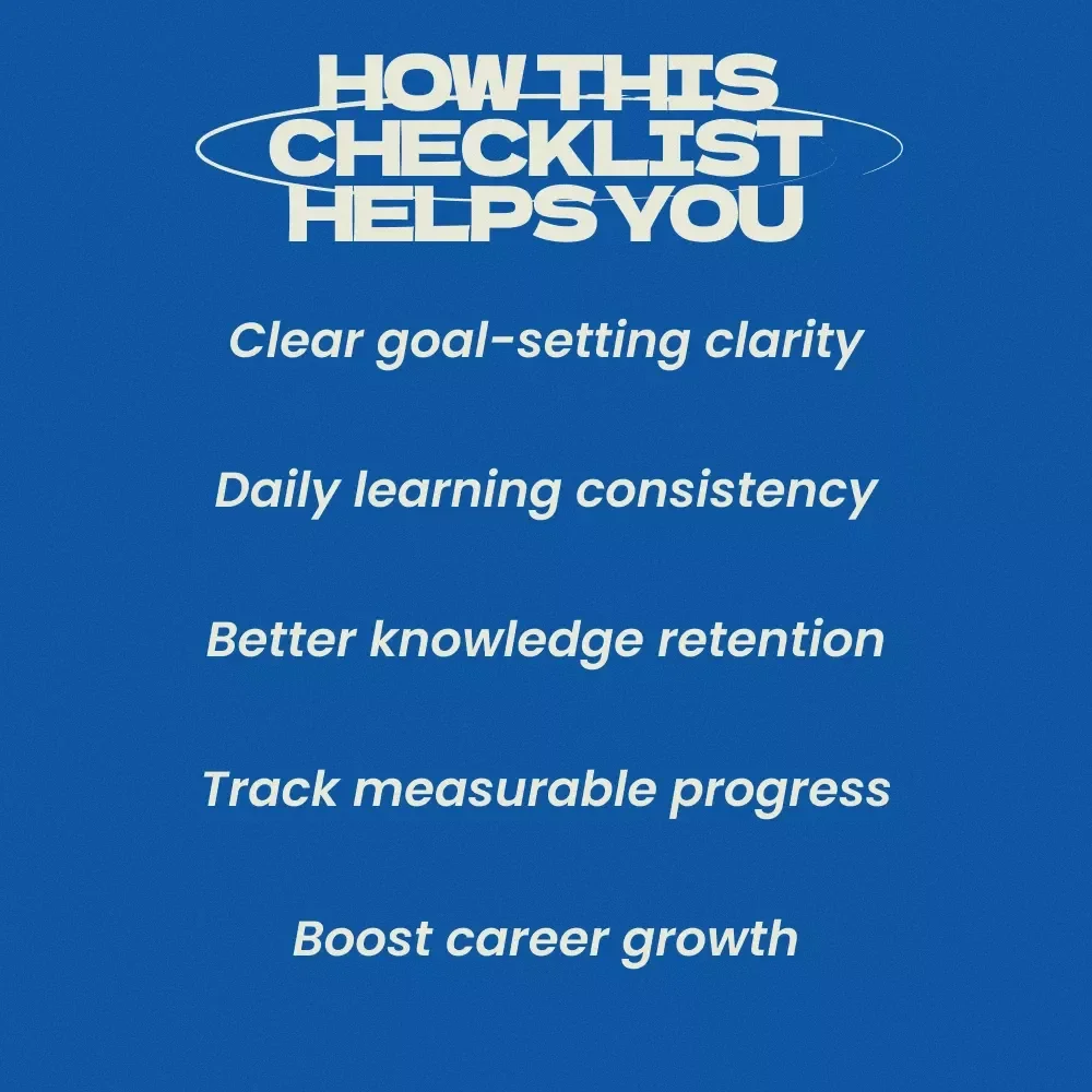 Checklist: How to Build a Learning Habit for Career Success – Digital Download Guide for Professionals, Daily Learning Routine Planner, Skill Growth & Productivity Checklist