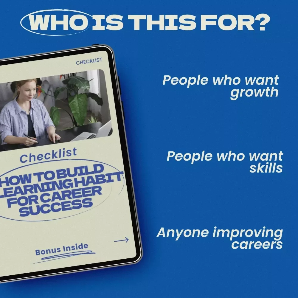 Checklist: How to Build a Learning Habit for Career Success – Digital Download Guide for Professionals, Daily Learning Routine Planner, Skill Growth & Productivity Checklist