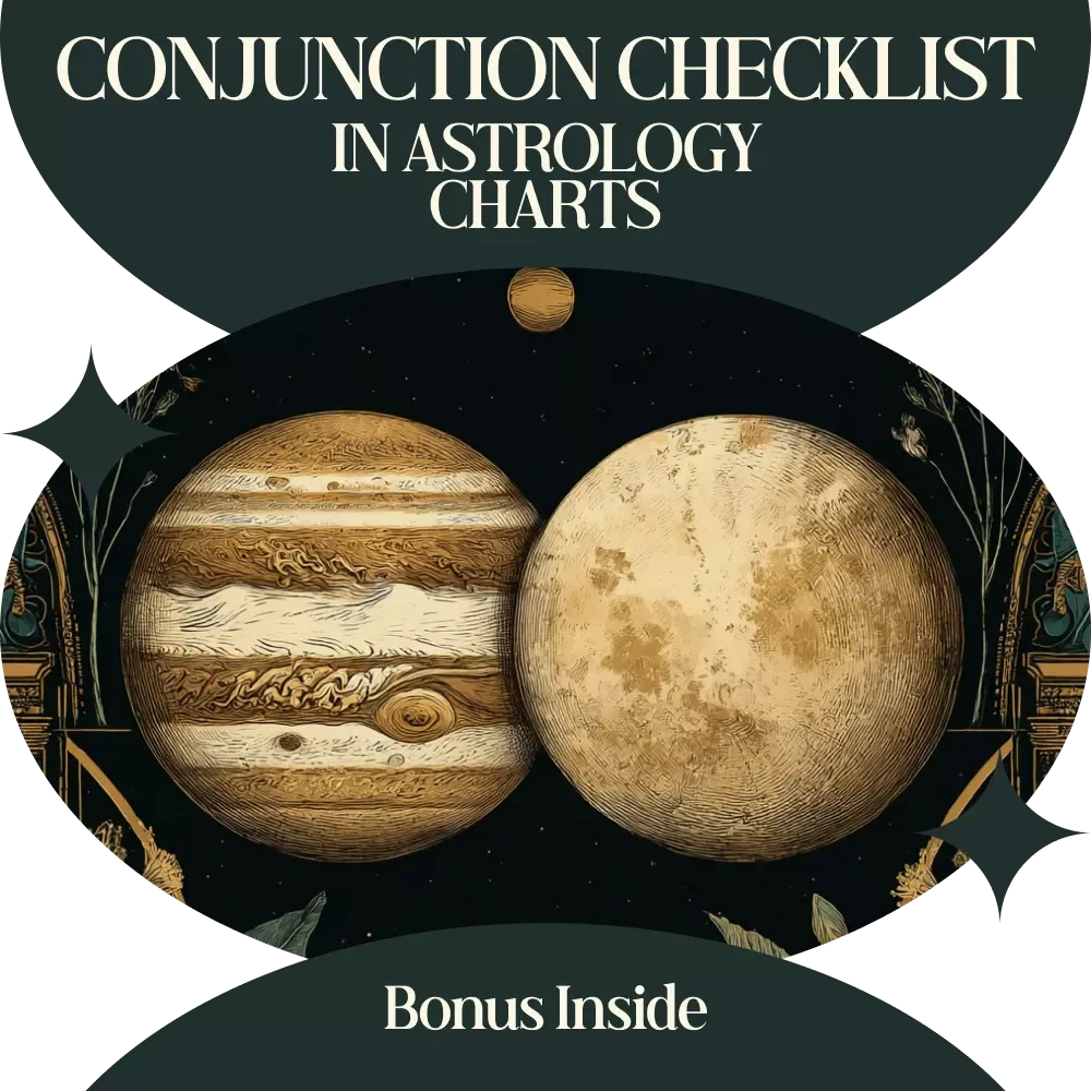 Your Conjunction Checklist in Astrology Charts – Astrology Guide to Understand Conjunction Meaning in Astrology Chart, Birth Chart Aspect Checklist, Astrology Study Printable — video