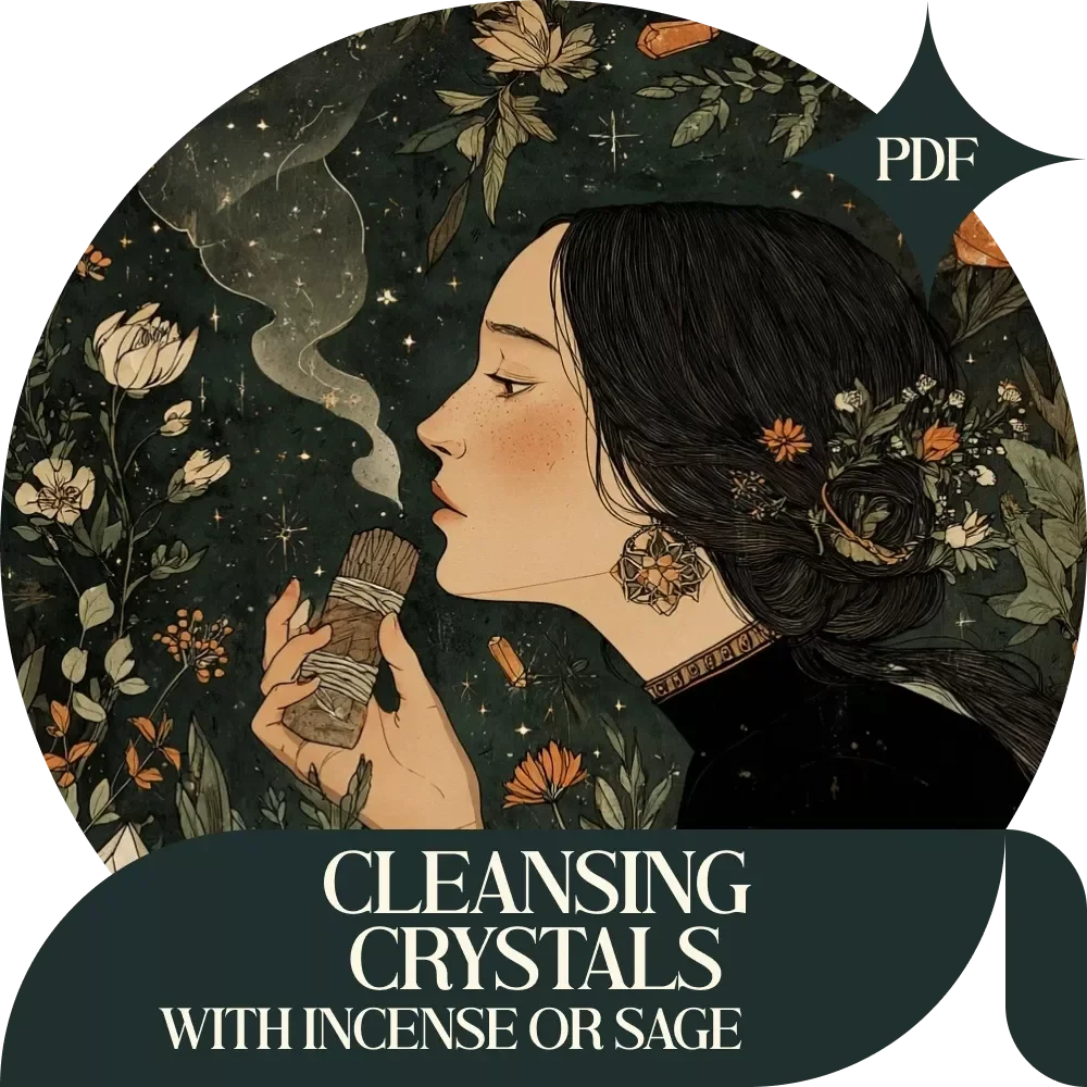 Cleansing Crystals with Incense or Sage Checklist – Printable Spiritual Guide | how to cleanse crystals with incense or sage Ritual Steps | Crystal Energy Cleansing Download — video