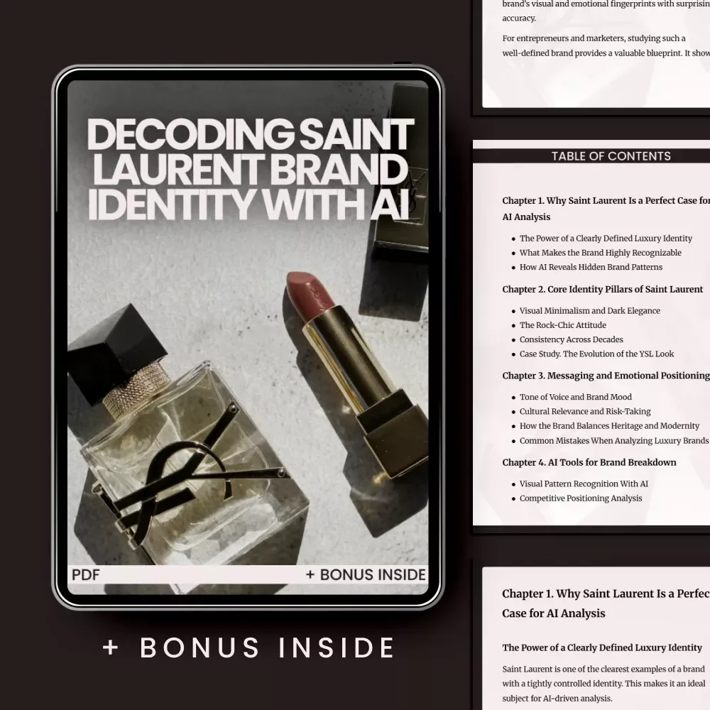 Decoding Saint Laurent Brand Identity With AI - eBook on AI Insights for Luxury Brands — video