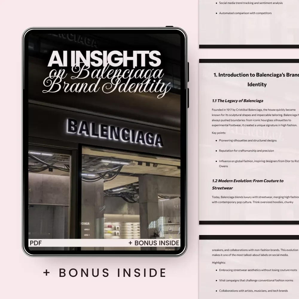 AI Insights on Balenciaga Brand Identity – Fashion Branding eBook, Luxury Streetwear Analysis Guide, AI-Powered Trend Forecasting & Brand Strategy Digital Download — video