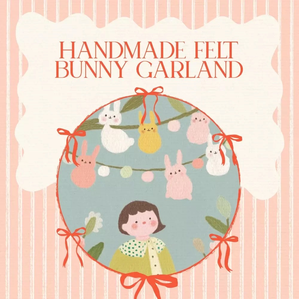 Handmade Felt Bunny Garland DIY Guide – Step-by-Step Crafting eBook for a Cute and Customizable Seasonal Decoration — video