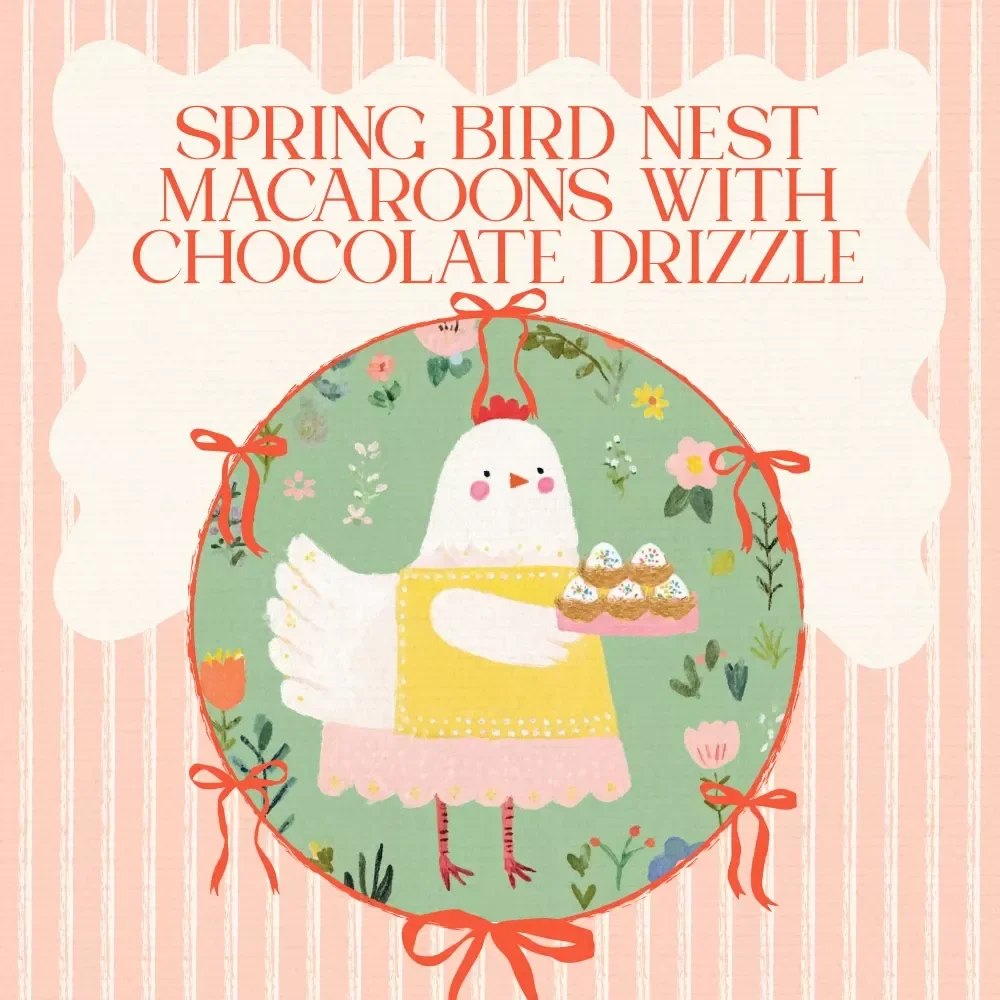 Spring Bird Nest Macaroons with Chocolate Drizzle Guide - Easter-Themed Digital Download — video