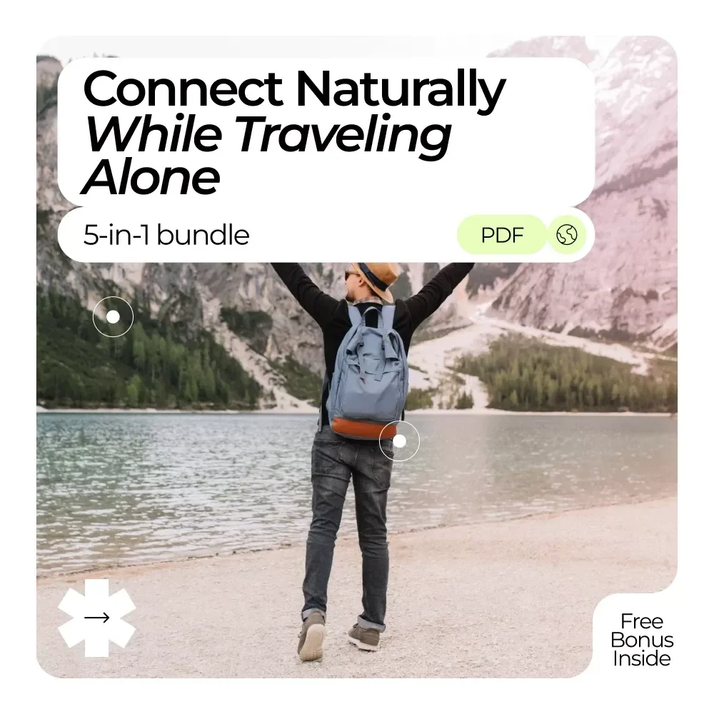 Connect Naturally While Traveling Alone - 5-in-1 Digital Download Bundle: Guides, Checklists & eBooks — video