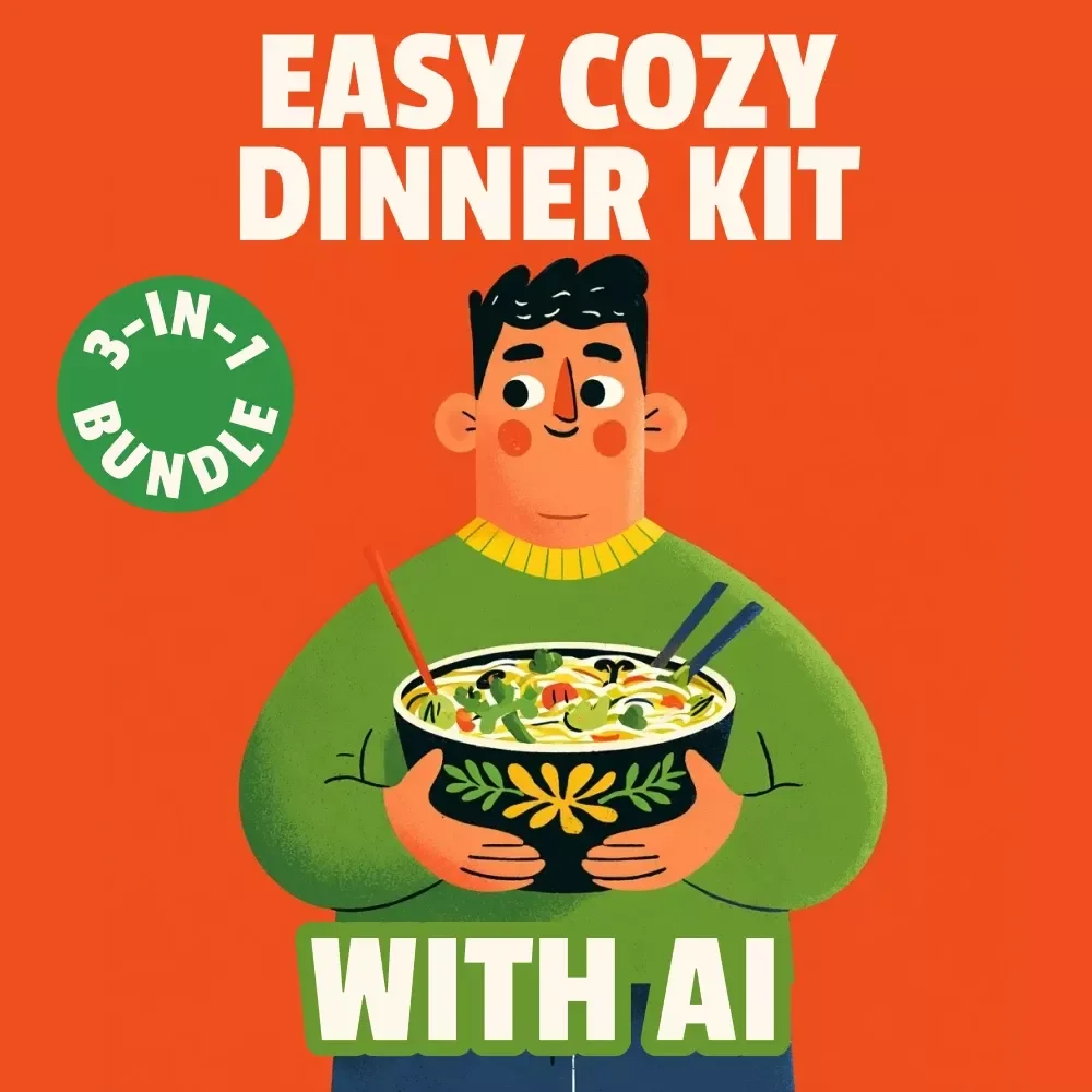 Easy Cozy Dinner Kit with AI: 3-in-1 Bundle for Warm Dinners, Picky Eaters & AI-Suggested Recipes — video