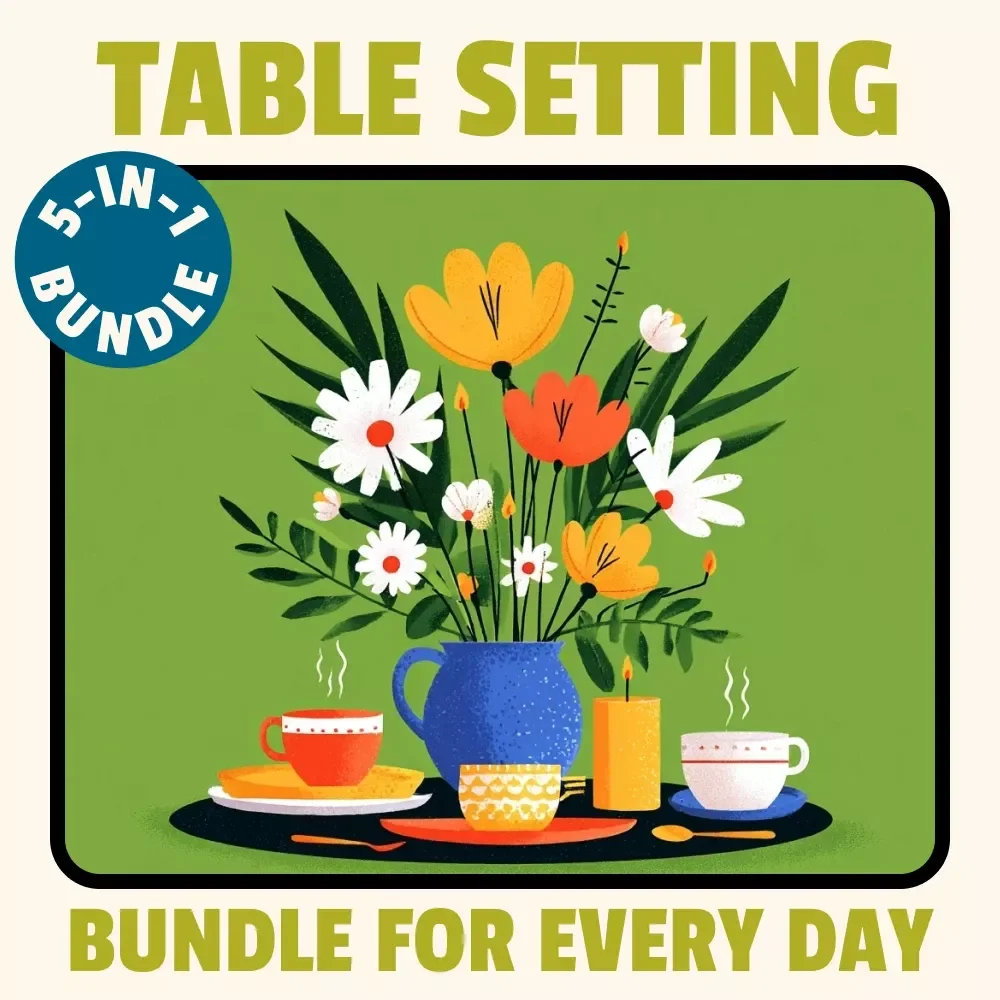Creative Table Setting Bundle for Every Day – 5-in-1 Digital Downloads — video