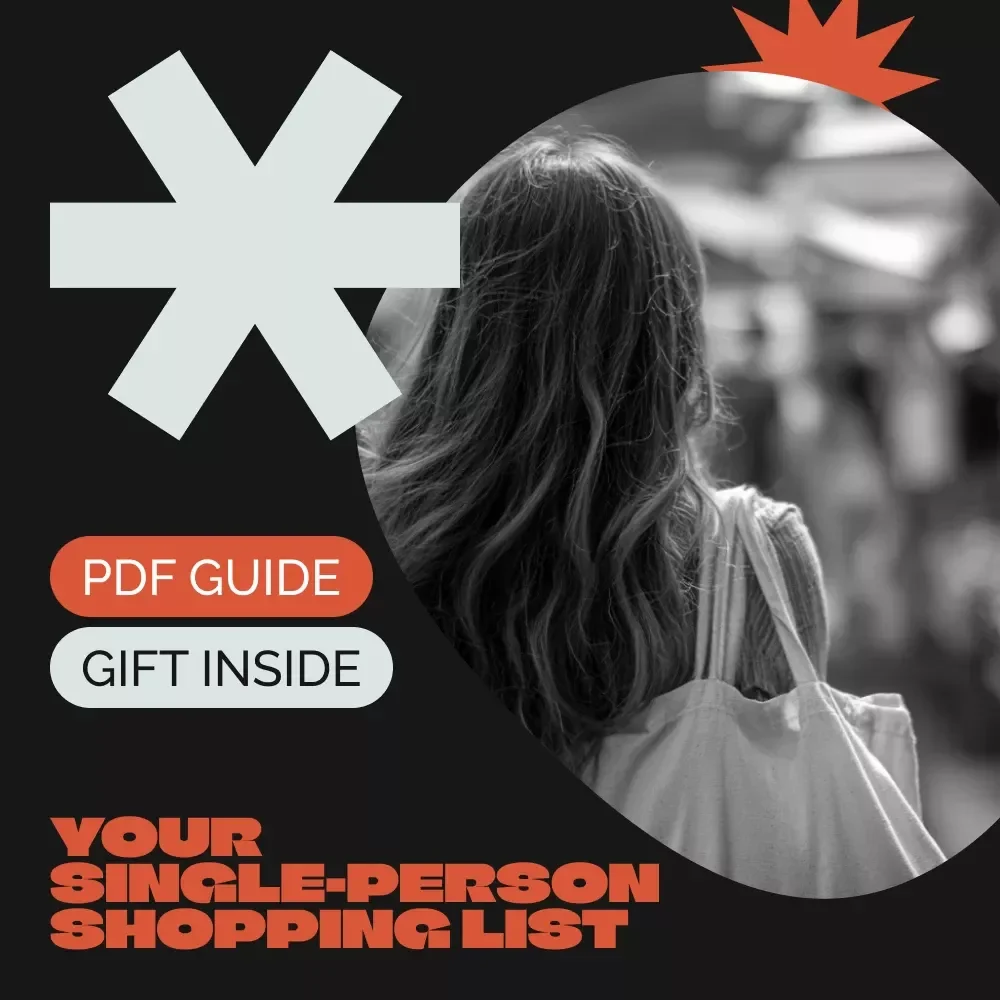 Solo Shopping Simplified: Your Single-Person Shopping List Guide | Digital Download, Minimalist Grocery Planner, shopping list for single person — video