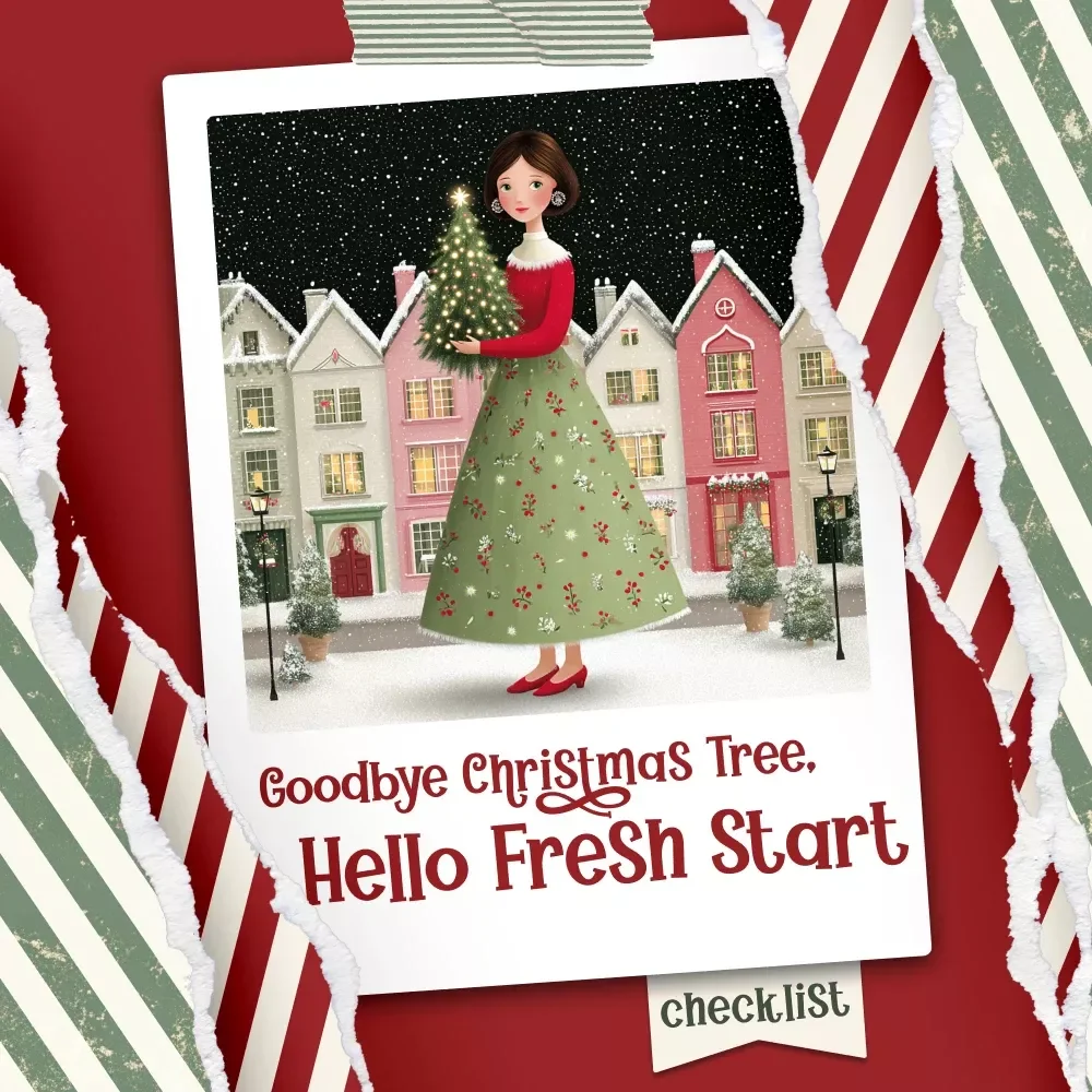 Goodbye Christmas Tree, Hello Fresh Start — Eco-Friendly Holiday Cleanup Checklist | How to Dispose of Christmas Tree the Right Way | Digital Download for a Sustainable New Year — video