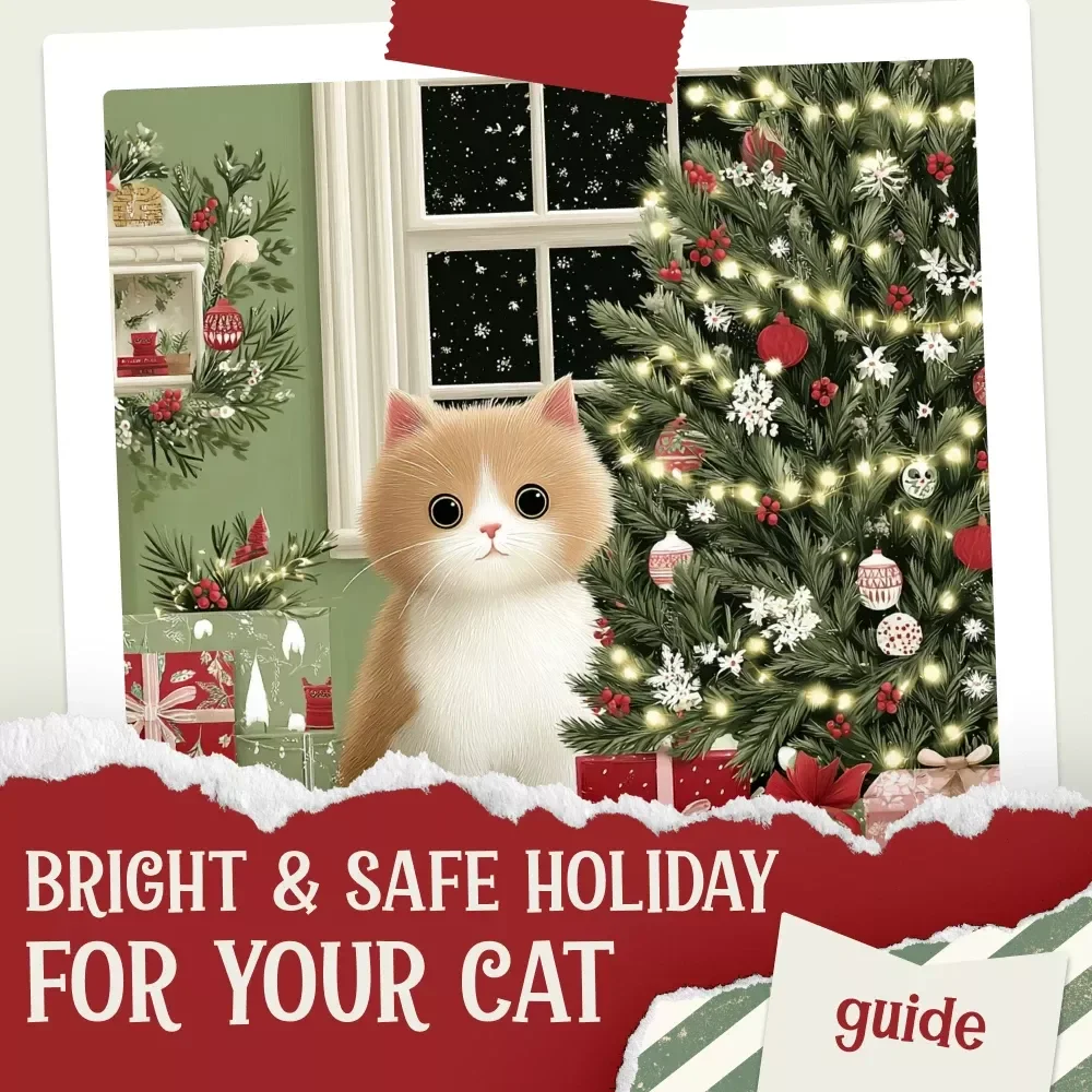 Keeping the Holiday Bright and Safe for Your Cat | Christmas Pet Safety Guide | Are Real Christmas Trees Safe for Cats? | Cat-Proof Holiday eBook — video