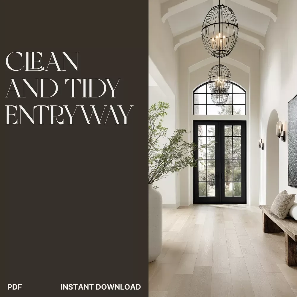 Checklist: How to Maintain a Clean and Tidy Entryway | Minimalist Home Organization Guide | Printable Digital Download for Easy Home Maintenance — video
