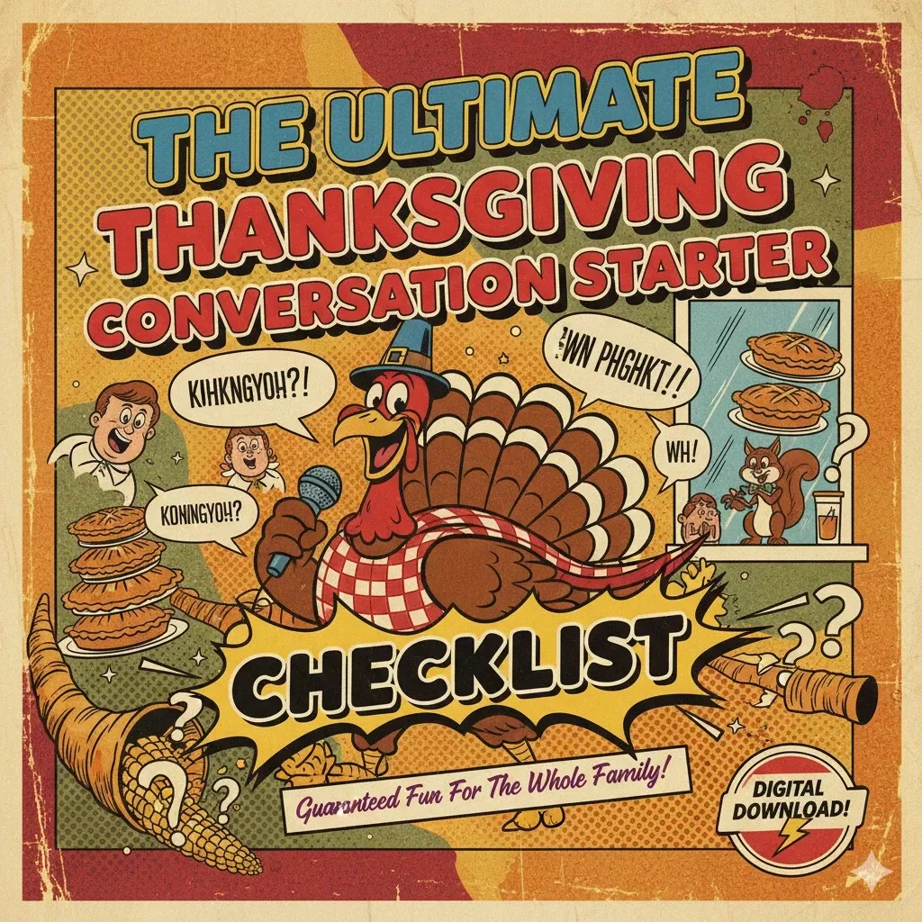 The Ultimate Thanksgiving Conversation Starter Checklist | Digital Download | Printable Guide for Family Gatherings, Holiday Dinner Games & Festive Ice Breakers — video