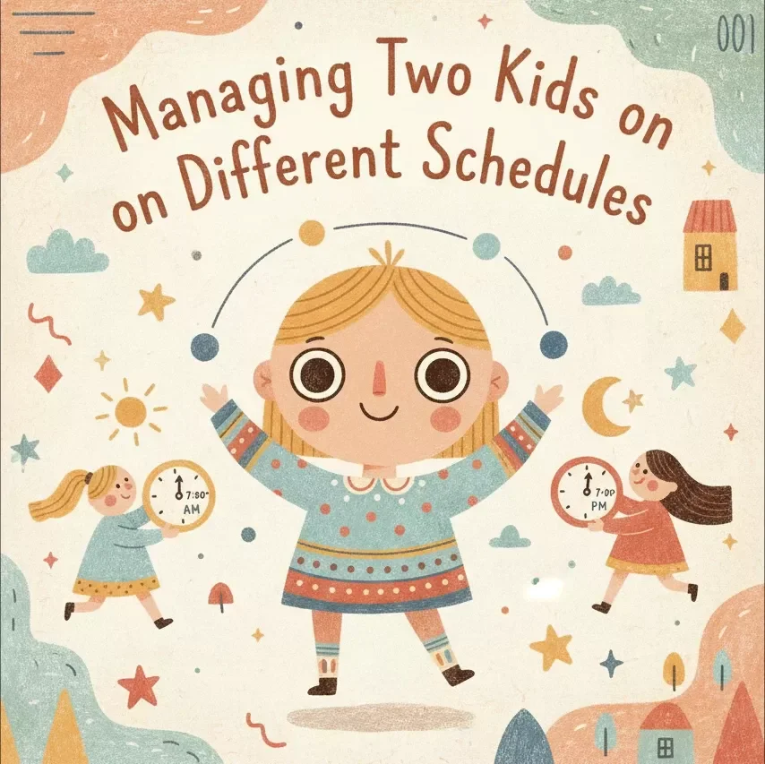 Managing Two Kids on Different Schedules Guide | Digital Parenting Resource for Busy Families — video