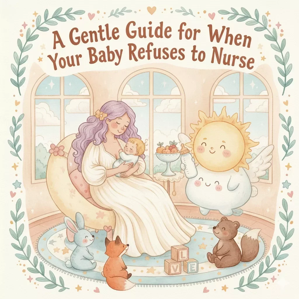 A Gentle Guide for When Your Baby Refuses to Nurse | Digital Download eBook, New Mom Support, Breastfeeding Help, Baby Feeding Checklist & Nursing Refusal Solutions — video