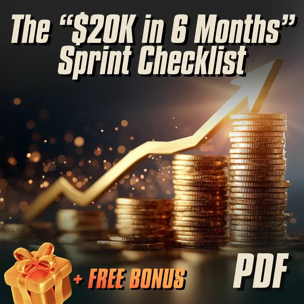 The “$20K in 6 Months” Sprint Checklist | How to Save $20K in 6 Months | Digital Saving Challenge Checklist — video