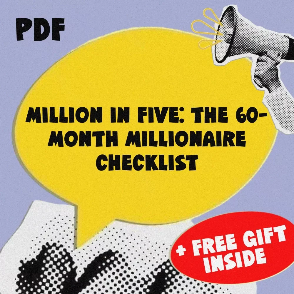 Million in Five: The 60-Month Millionaire Checklist | How to Save $1 Million Dollars in 5 Years | Digital Download, eBook, Finance Guide — video