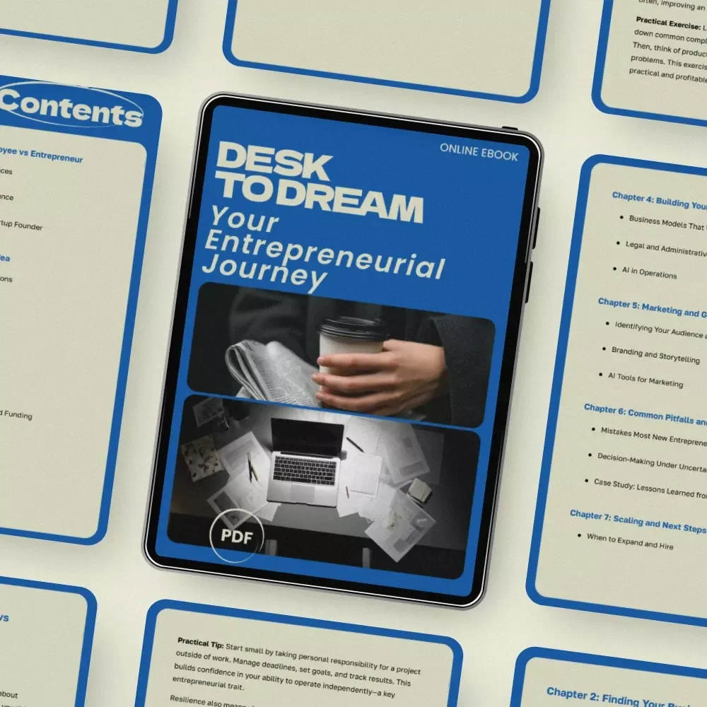 Desk to Dream: Your Entrepreneurial Journey – A Practical eBook on how to go from employee to entrepreneur | Step-by-Step Startup Guide, Mindset Shift, Business Idea Finder, Marketing & Growth Blueprint — video