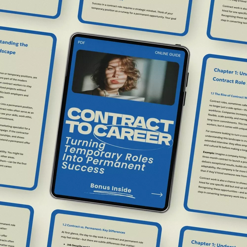Contract to Career: Turning Temporary Roles Into Permanent Success – A Practical Guide on how to turn a contract role into a permanent job, Career Strategy eBook for Contractors, Freelancers & Temporary Professionals — video