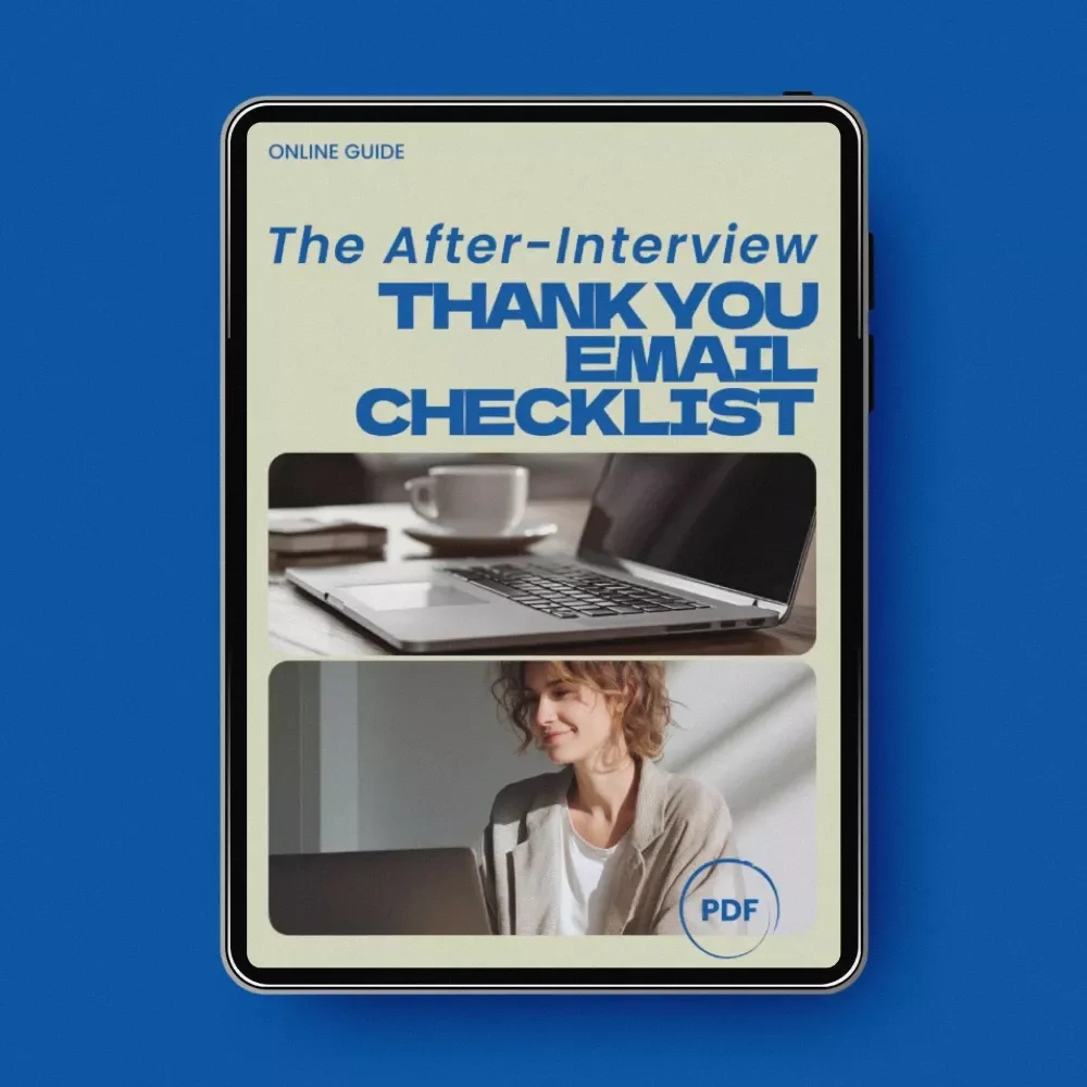The After-Interview Thank You Email Checklist | How to Send a Thank You Email After Interview | Job Interview Follow-Up Guide | Career Success Digital Download — video