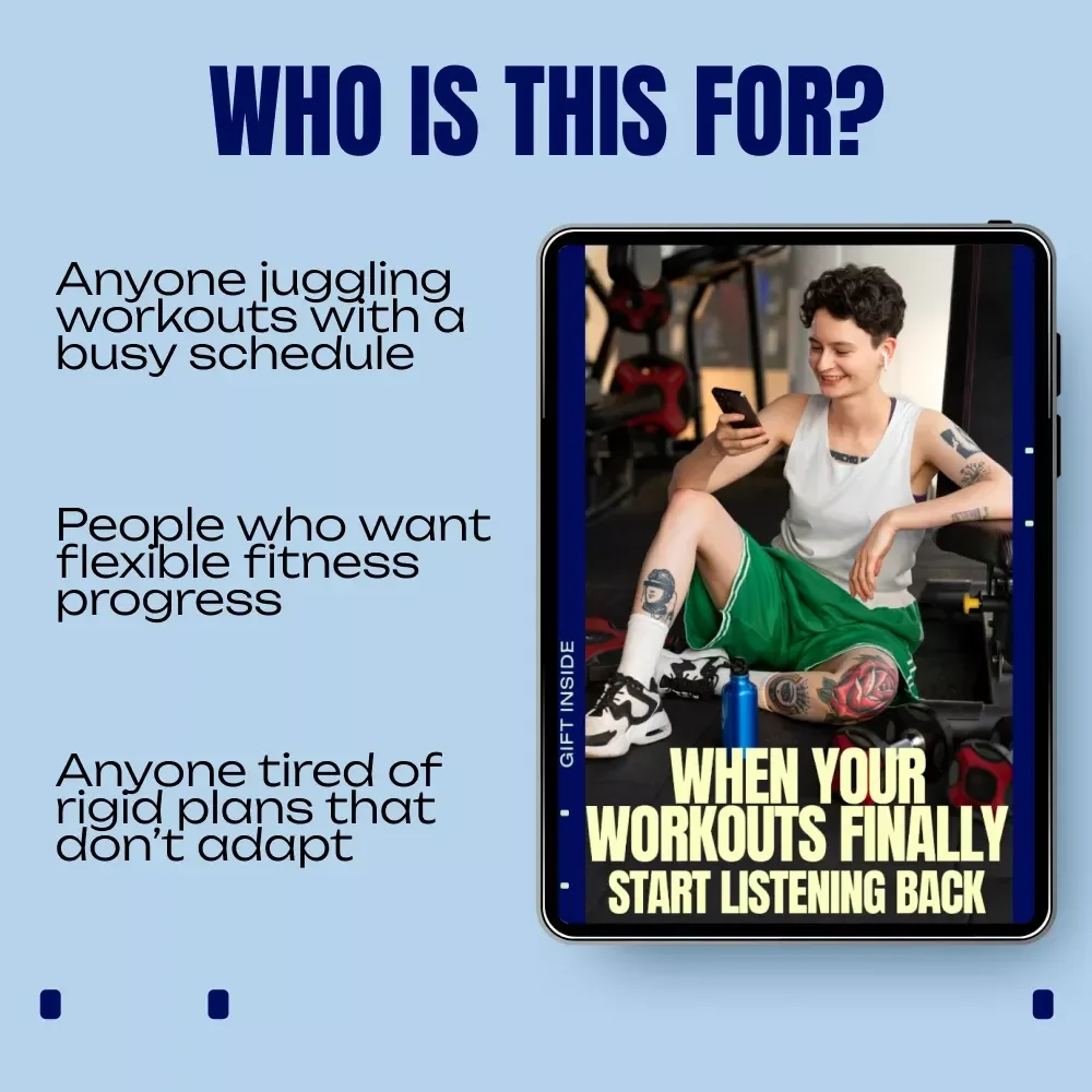 When Your Workouts Finally Start Listening Back – Smart Fitness Guide Digital Download, AI Workout Planning eBook, Flexible Training Checklist