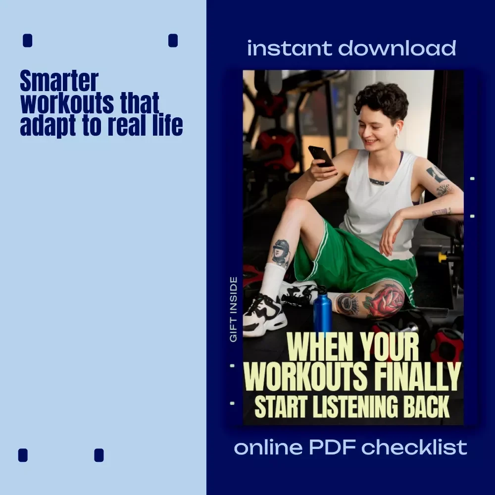 When Your Workouts Finally Start Listening Back – Smart Fitness Guide Digital Download, AI Workout Planning eBook, Flexible Training Checklist