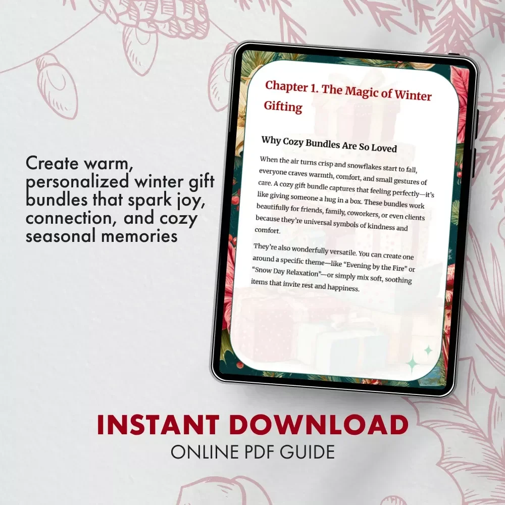 Cozy Winter Gift Guide for Heartfelt Moments | Digital Ebook | How to Make a Cozy Gift Bundle for Winter | DIY Seasonal Gift Inspiration