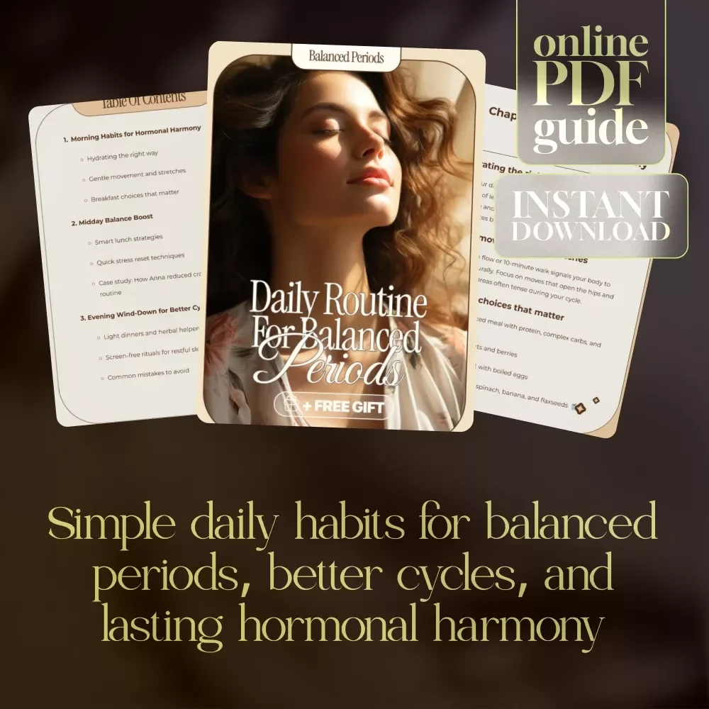 Daily Routine for Balanced Periods | Hormonal Harmony eBook, Cycle Support Guide, Menstrual Wellness Digital Download, Self-Care Checklist