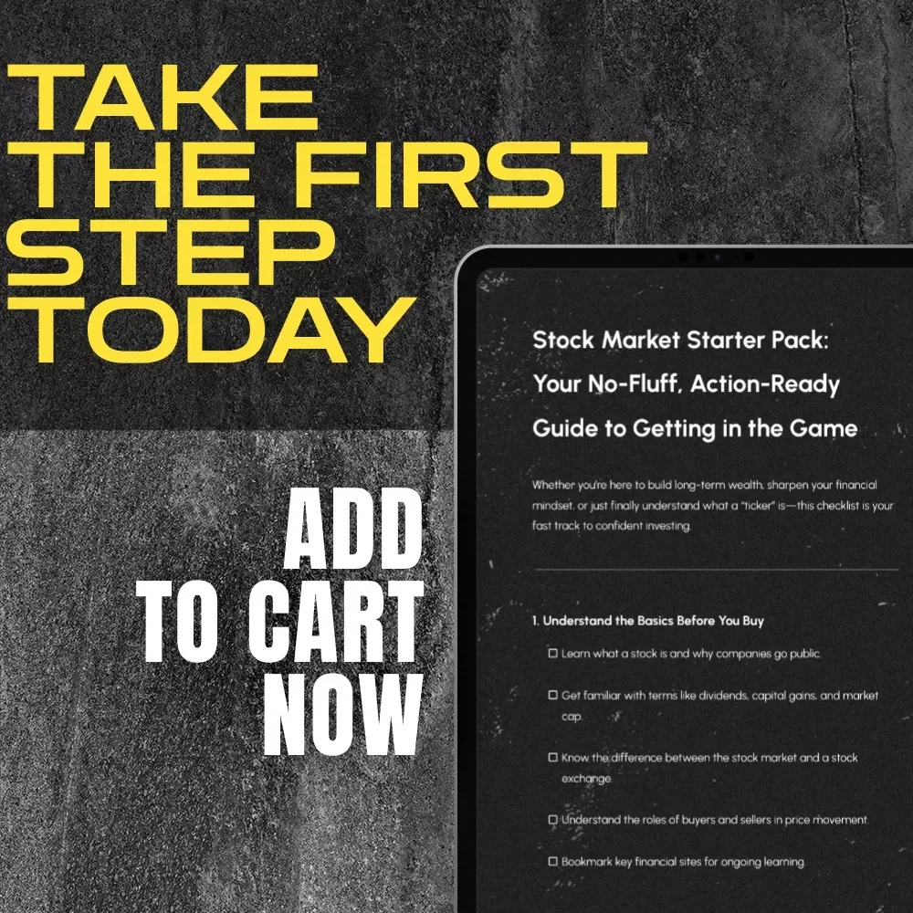 Stock Market Starter Pack: Your No-Fluff, Action-Ready Guide to Getting in the Game | Beginner Stock Market Checklist | How Stock Exchange Works PDF