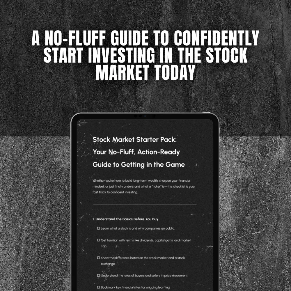 Stock Market Starter Pack: Your No-Fluff, Action-Ready Guide to Getting in the Game | Beginner Stock Market Checklist | How Stock Exchange Works PDF