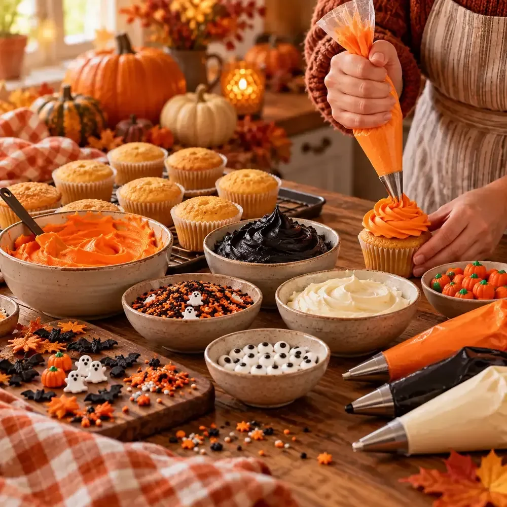 Halloween Cupcake Decorating Prep