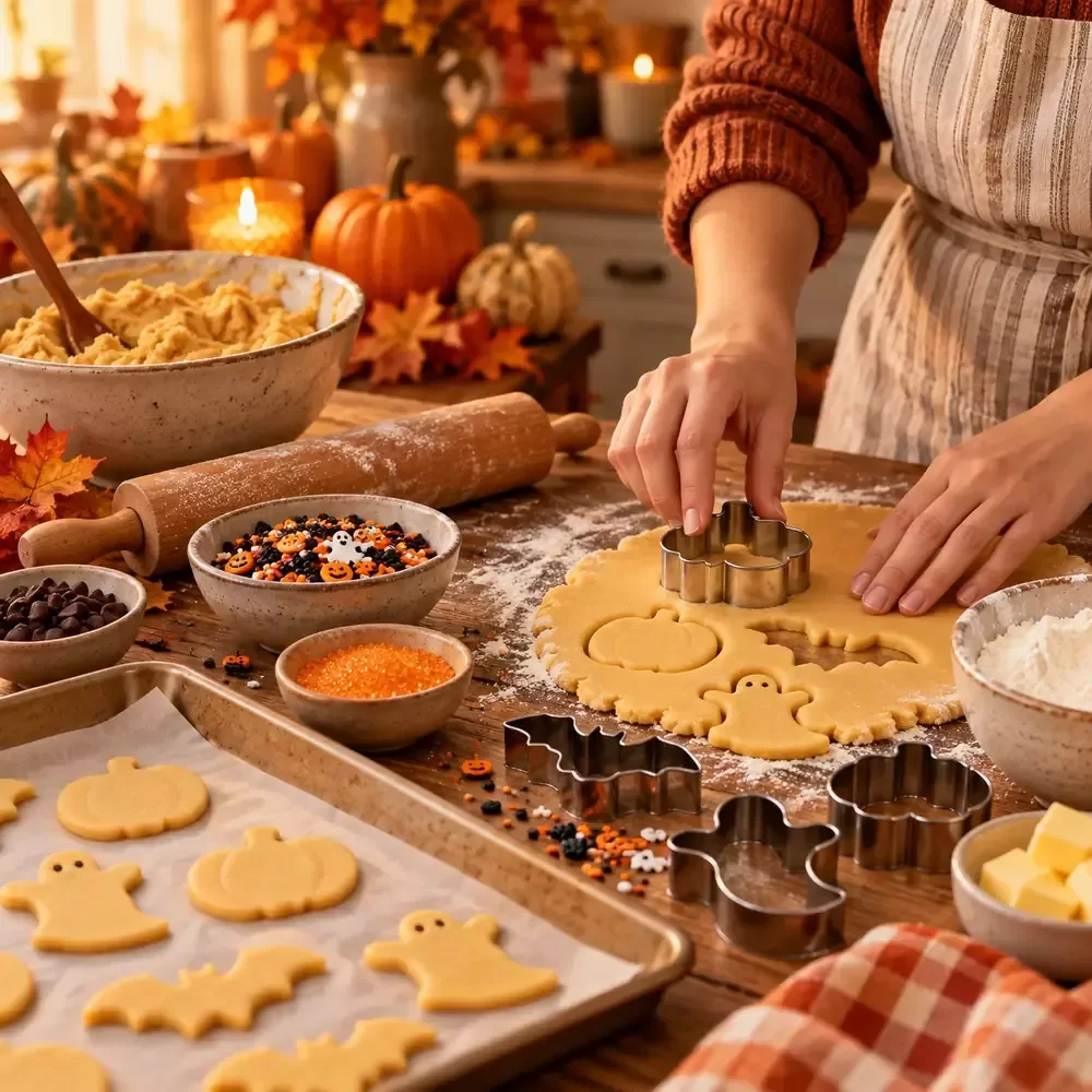 Halloween Cookie Baking Prep