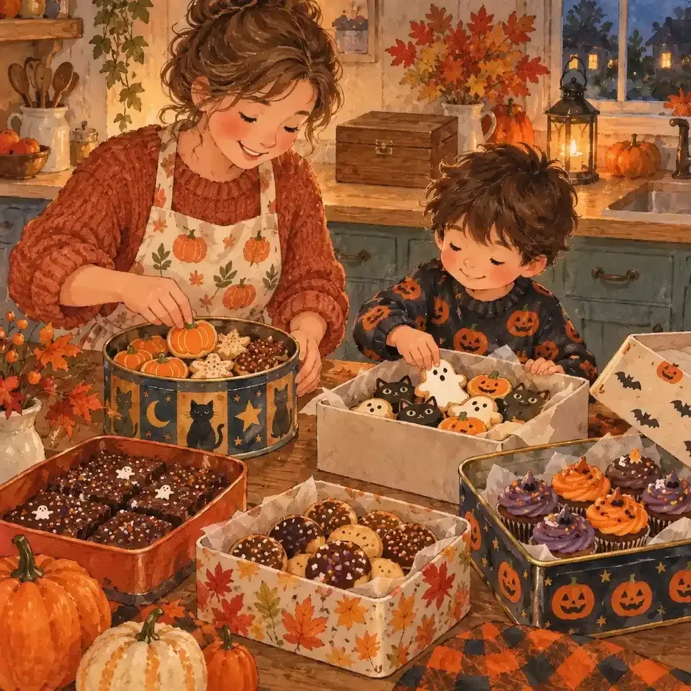 Family Recipe Box Tracker for Halloween Treats