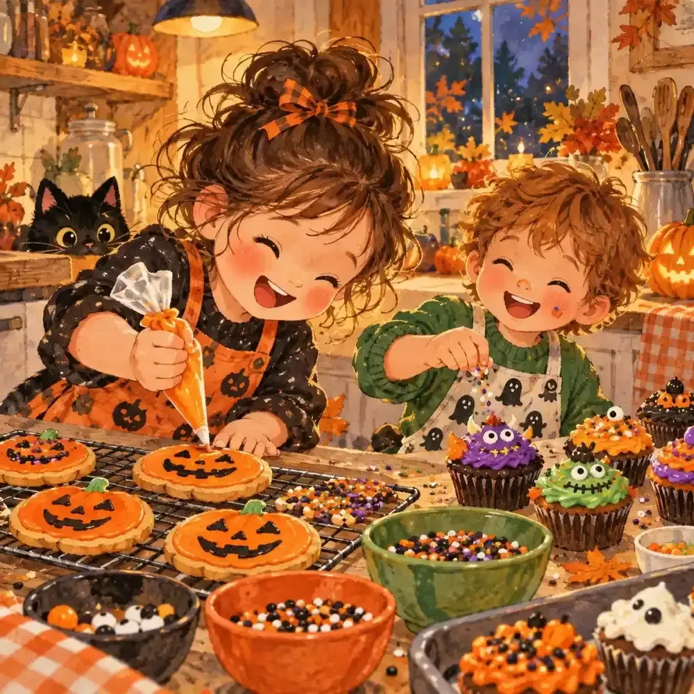 Treat Decorating Game for Halloween Kitchens