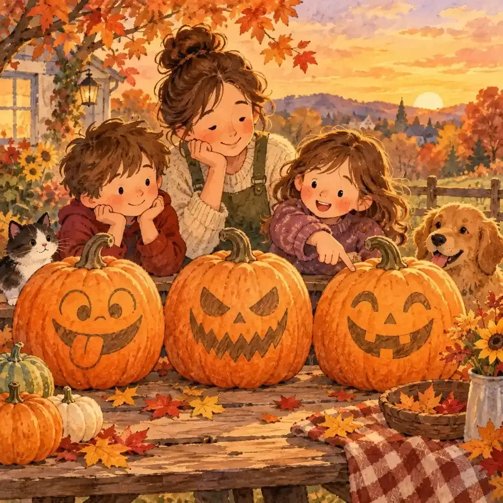 Carving Design Chooser for Halloween Pumpkins
