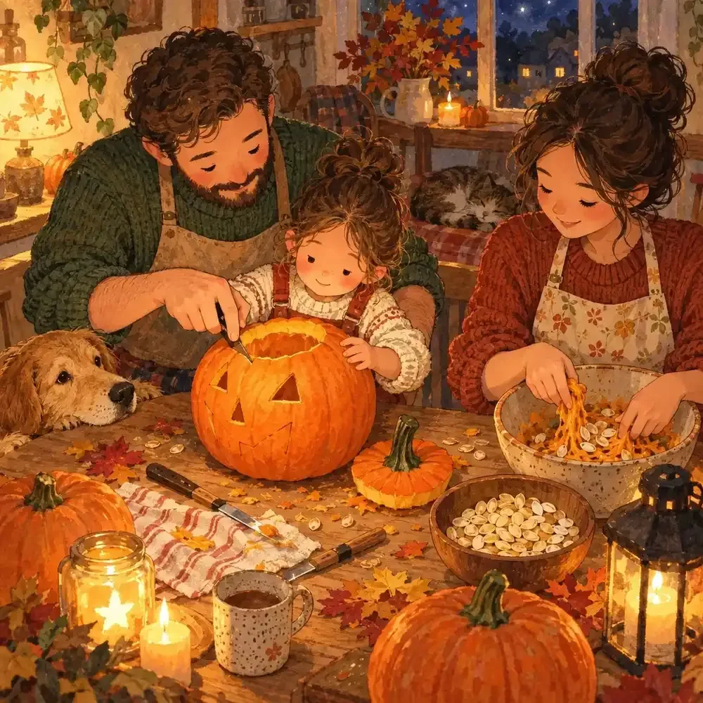 Pumpkin Carving Guide for Halloween Family Night