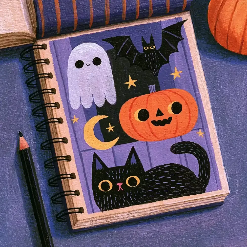 Spooky Coloring Page Picker
