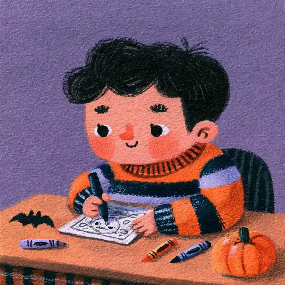 Haunted Coloring Table Prep