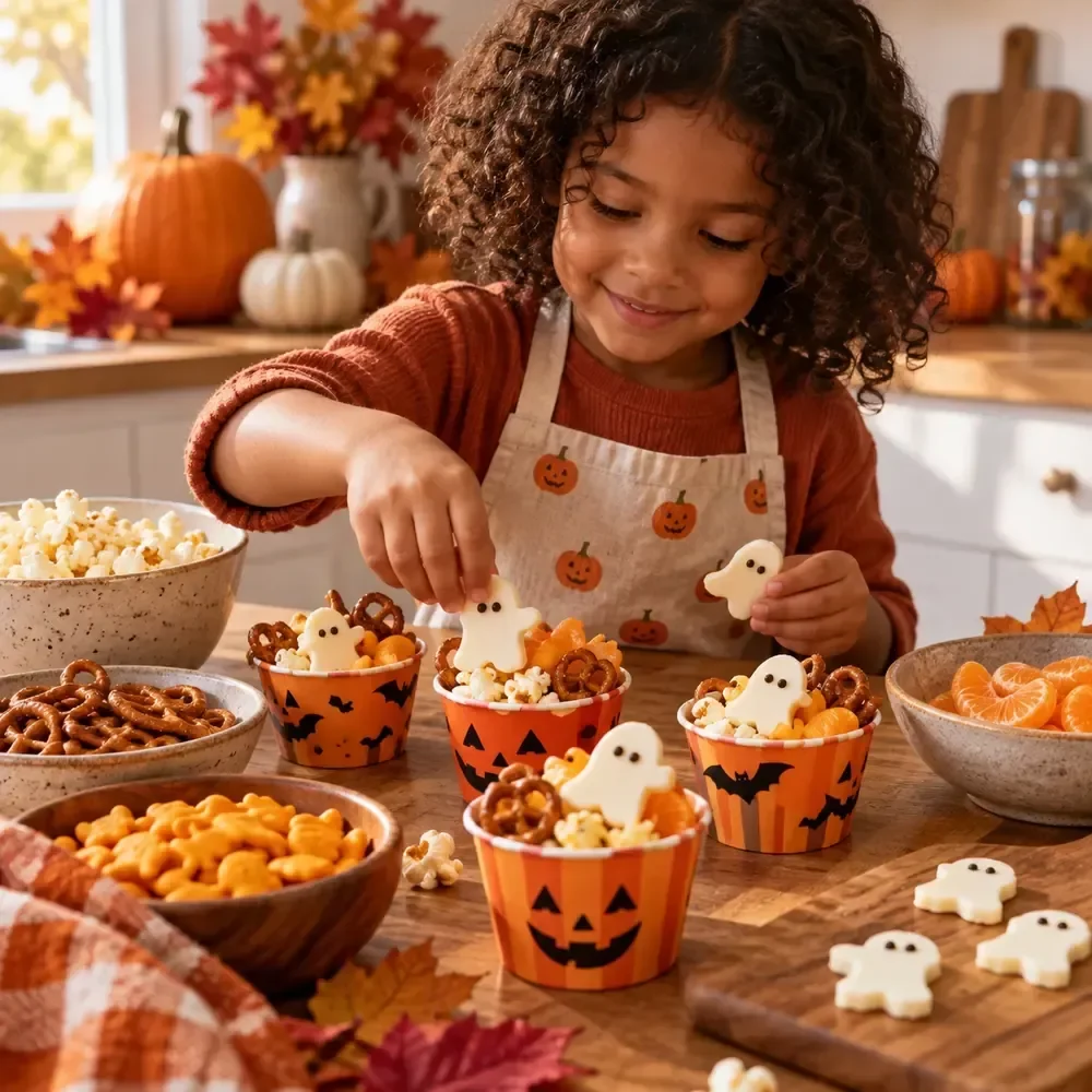Kids' Halloween Craft Snack Steps