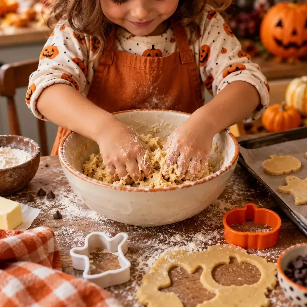Kids' Halloween Baking Prep