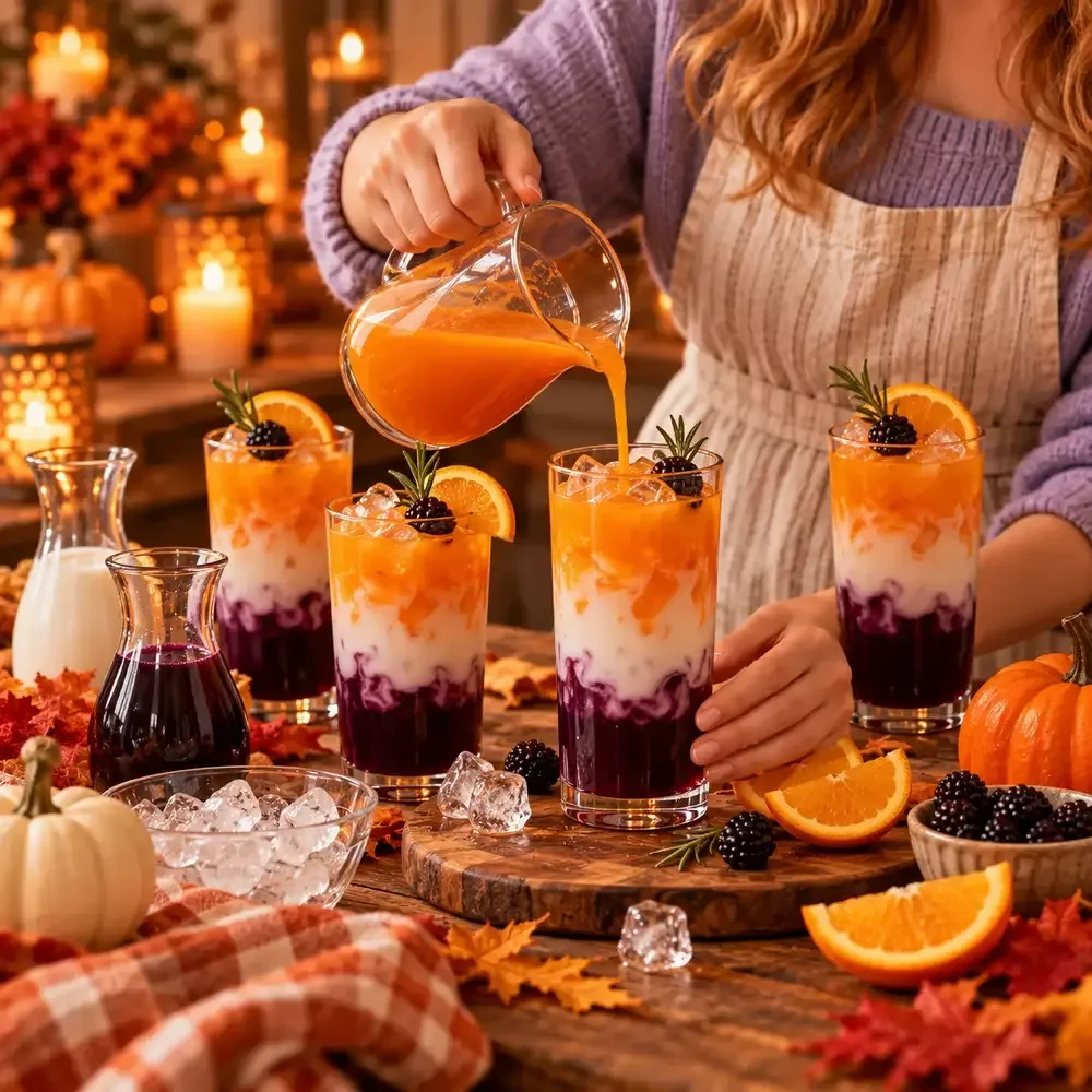 Layered Halloween Drink Steps