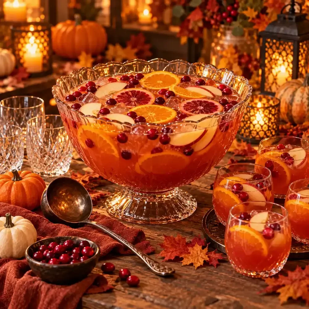 Halloween Punch Bowl Setup
