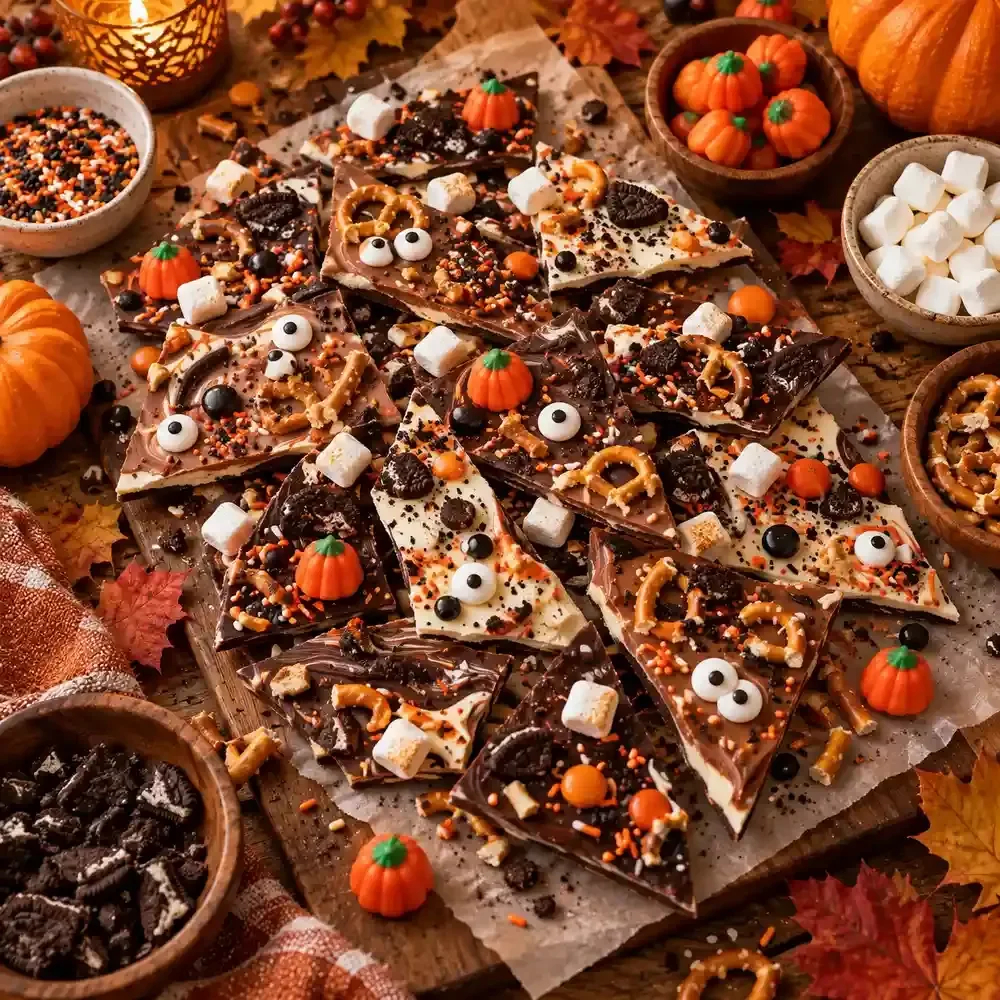 Spooky Chocolate Bark