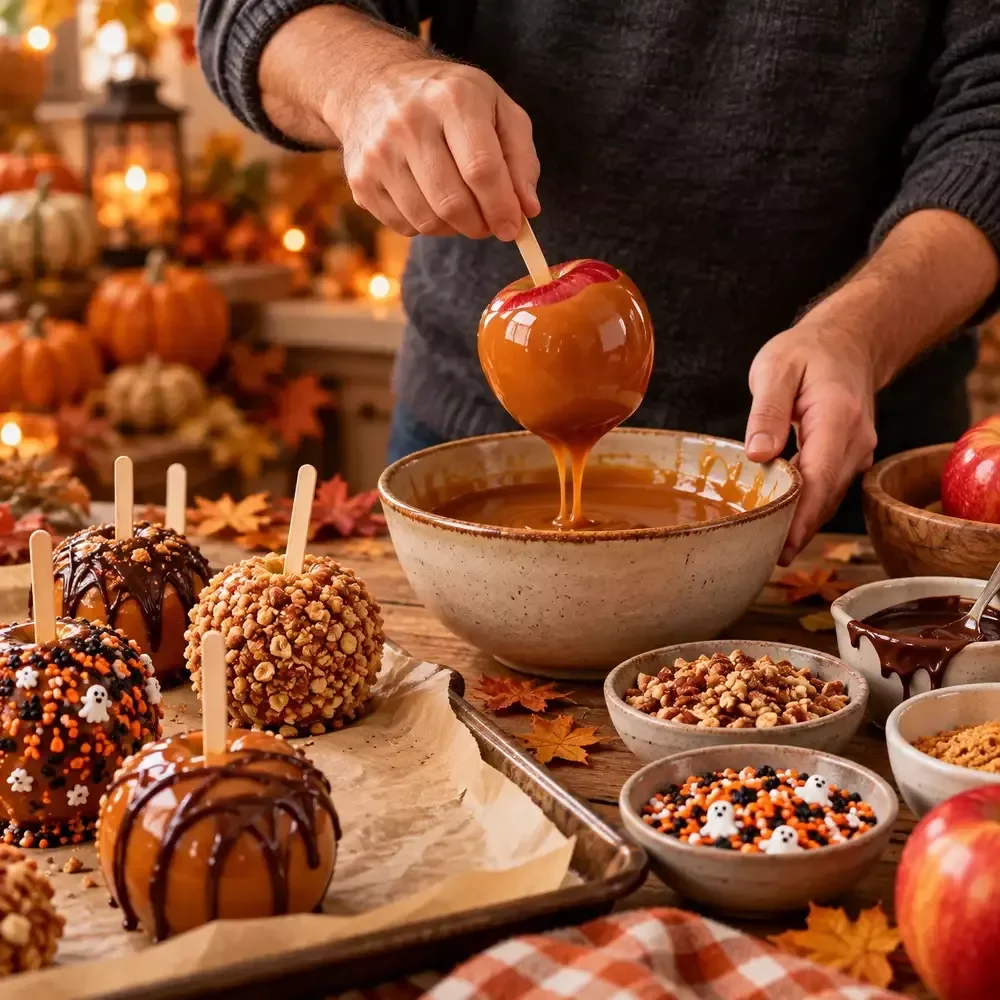 Caramel Apple Dipping Steps