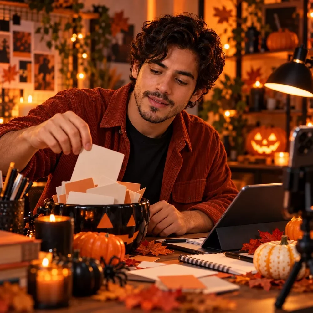 Story Prompt Game for Halloween Social Posts