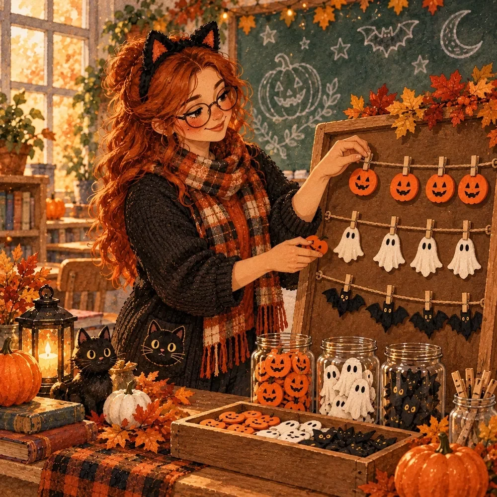 Substitute Notes Tracker for Halloween Week
