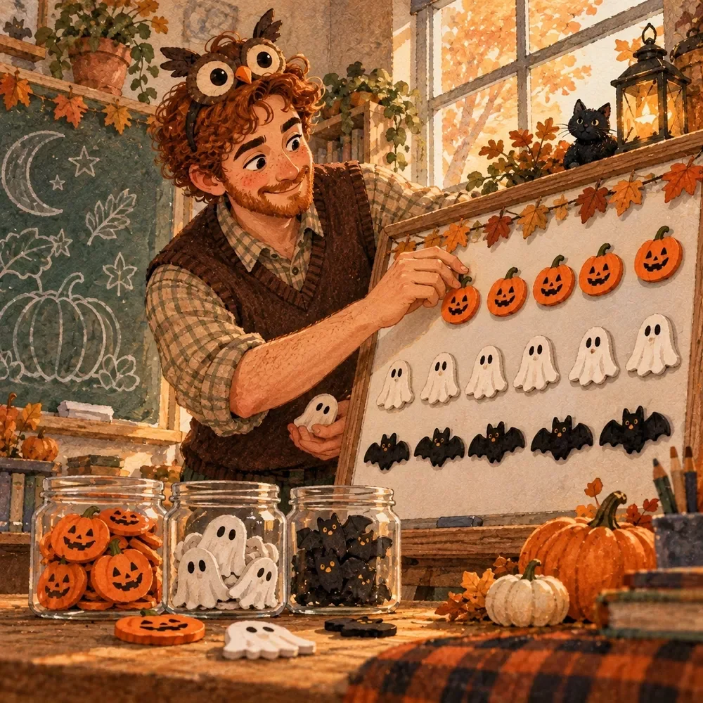 Class Roster Builder for Halloween Sub Plans